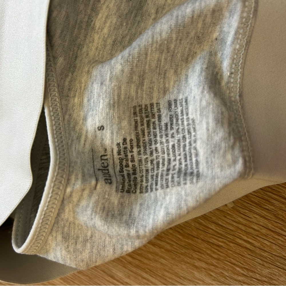 Auden Light Gray Cotton Bra - Picture 3 of 3